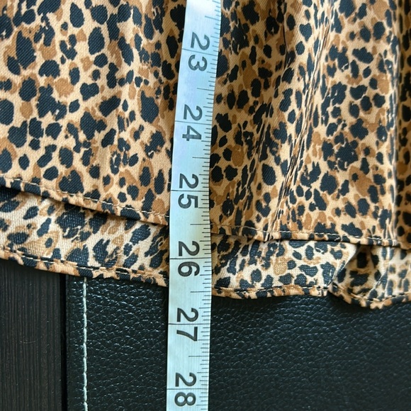Tuckernuck Pomander Place Leopard Carlota Peplum Blouse Puff Sleeve Top Sz S - Picture 10 of 11